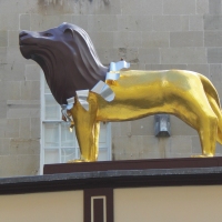 Big figurine to brighten any day: 24: Chocolate lion in Bath